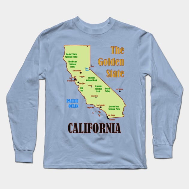 California Long Sleeve T-Shirt by Pr0metheus